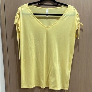 PerSeption Concept Sunny Yellow V-Neck Tee